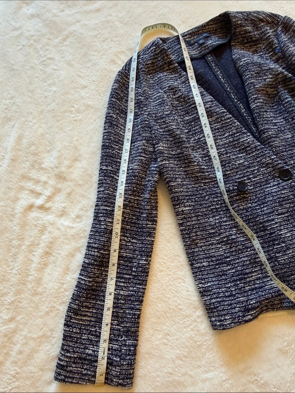 Brooks Brothers Navy Knit Textured Two-Button Blazer - Picture 3 of 7